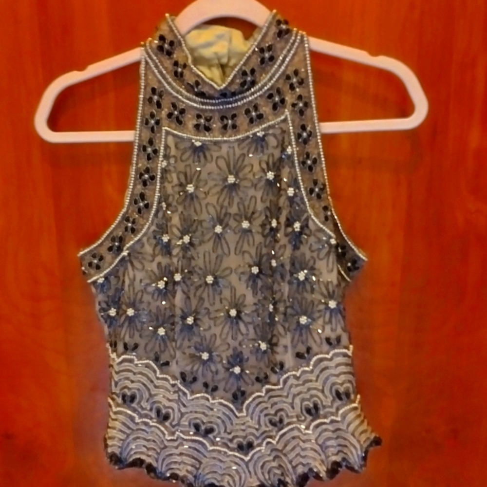 Elegant Vintage Papell Beaded Top